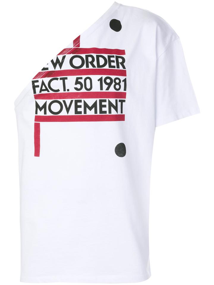 Raf Simons Single Sleeve T-shirt - White