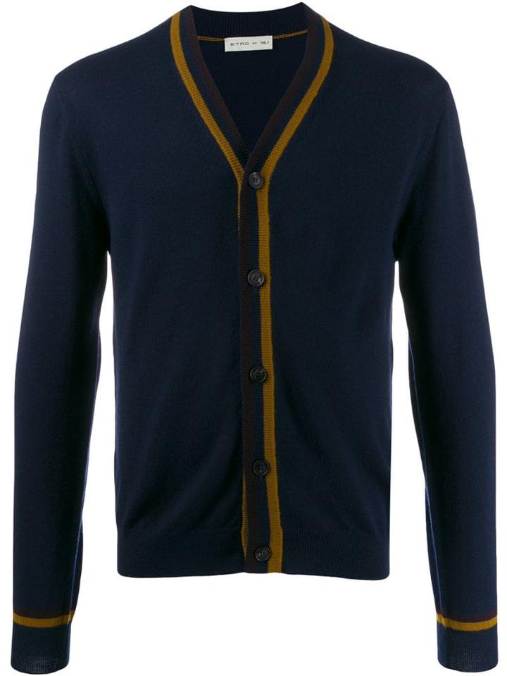 Etro Knit V-neck Cardigan - Blue