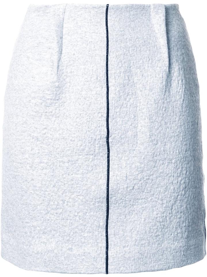 Le Ciel Bleu Fleece Skirt, Women's, Size: 36, Grey, Cotton/wool
