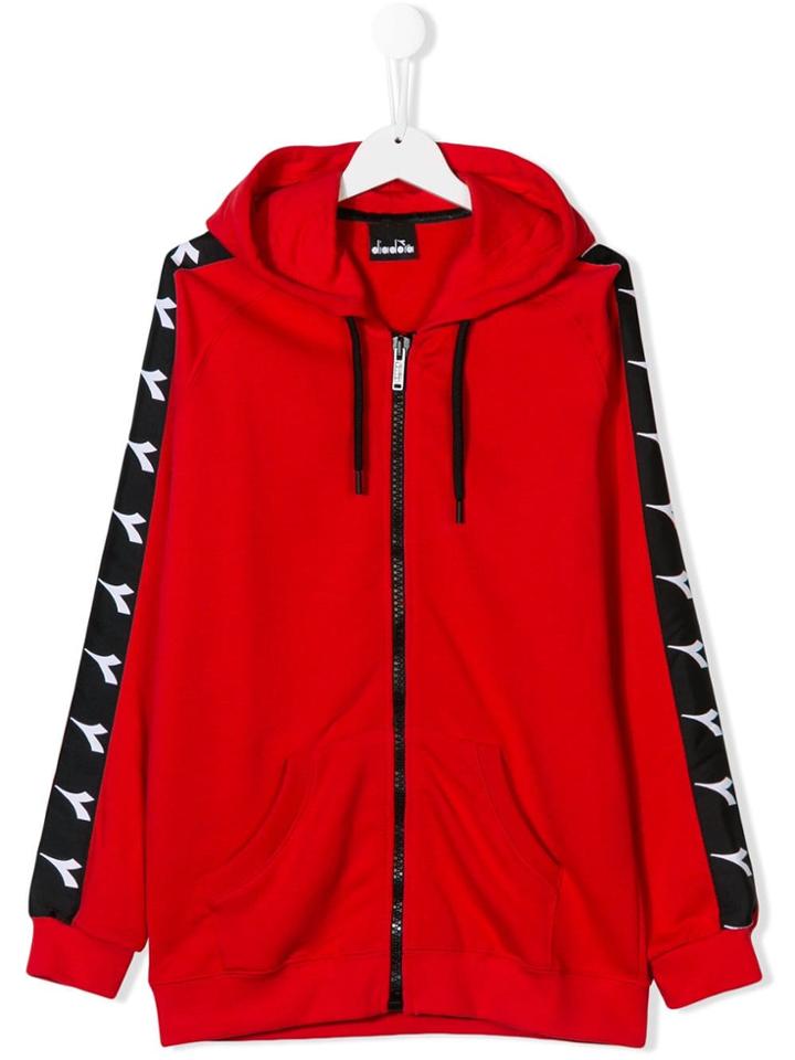 Diadora Junior Zipped Hoodie - Red