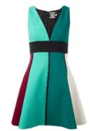 Fausto Puglisi V-neck Dress, Women's, Size: 42, Green, Acetate/viscose/wool