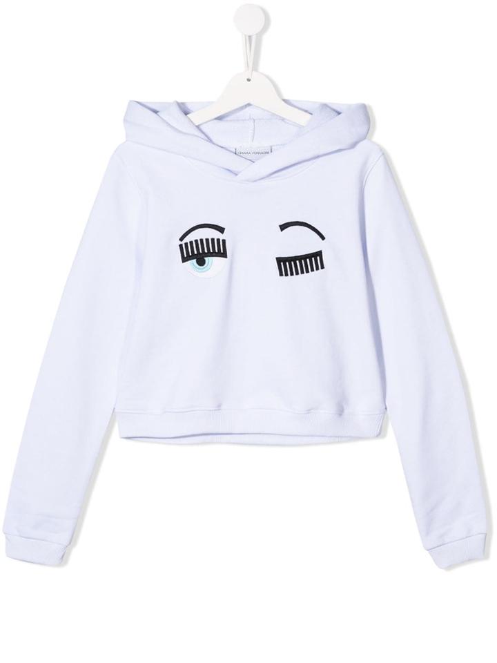 Chiara Ferragni Kids Flirting Hoodie - White