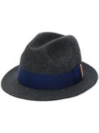Paul Smith Bright Stripe Trilby Hat - Grey