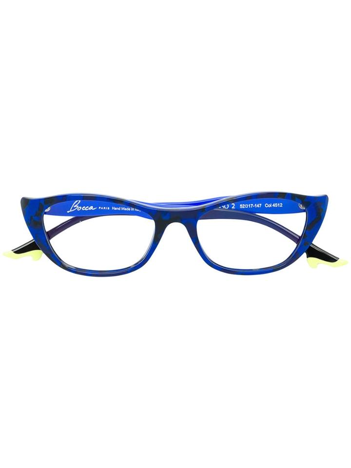 Face À Face Low Cat-eye Glasses - Blue