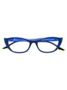 Face À Face Low Cat-eye Glasses - Blue