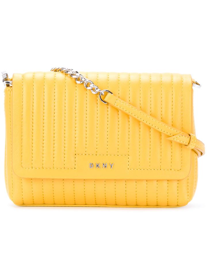 Dkny - Quilted Shoulder Bag - Women - Leather - One Size, Yellow/orange, Leather