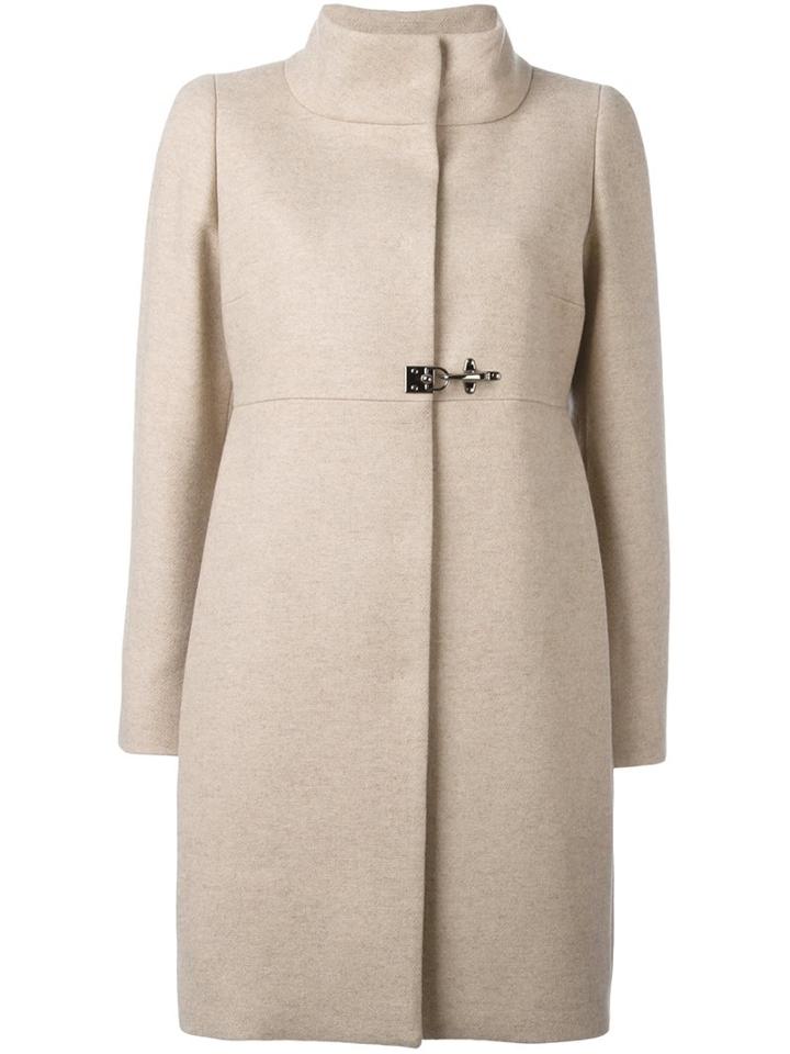 Fay Single Breasted Coat, Women's, Size: Small, Nude/neutrals, Wool/virgin Wool/acrylic/viscose