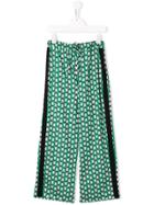 Mariuccia Milano Kids Scarab Print Trousers - Green