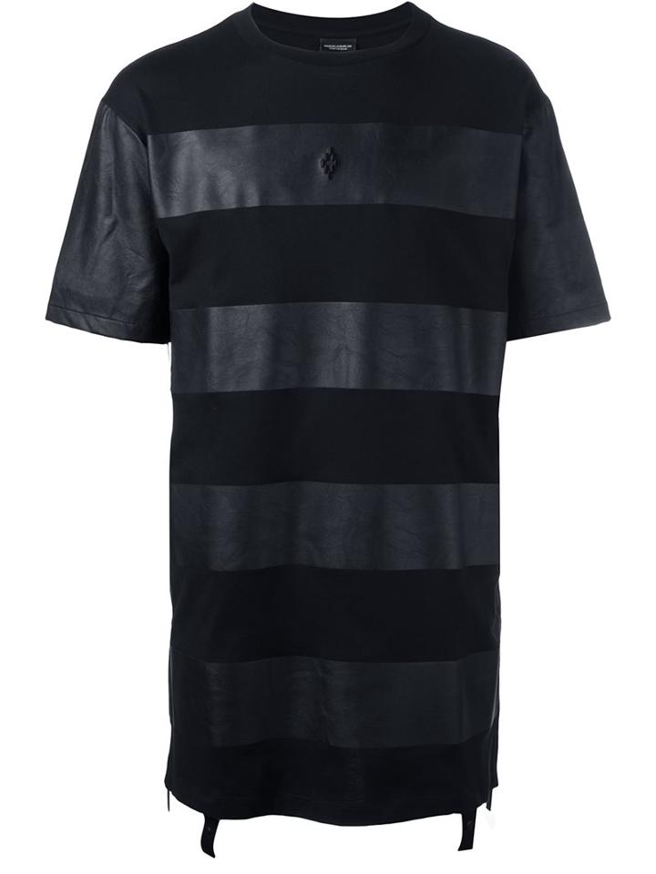 Marcelo Burlon County Of Milan 'galeras' T-shirt, Men's, Size: Small, Black, Cotton/polyurethane/viscose/polyester