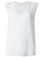 Michael Michael Kors V-neck Tank Top, Women's, Size: Small, White, Viscose/lyocell/polyester