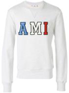 Ami Paris Sweatshirt Patched Ami Letters - Grey