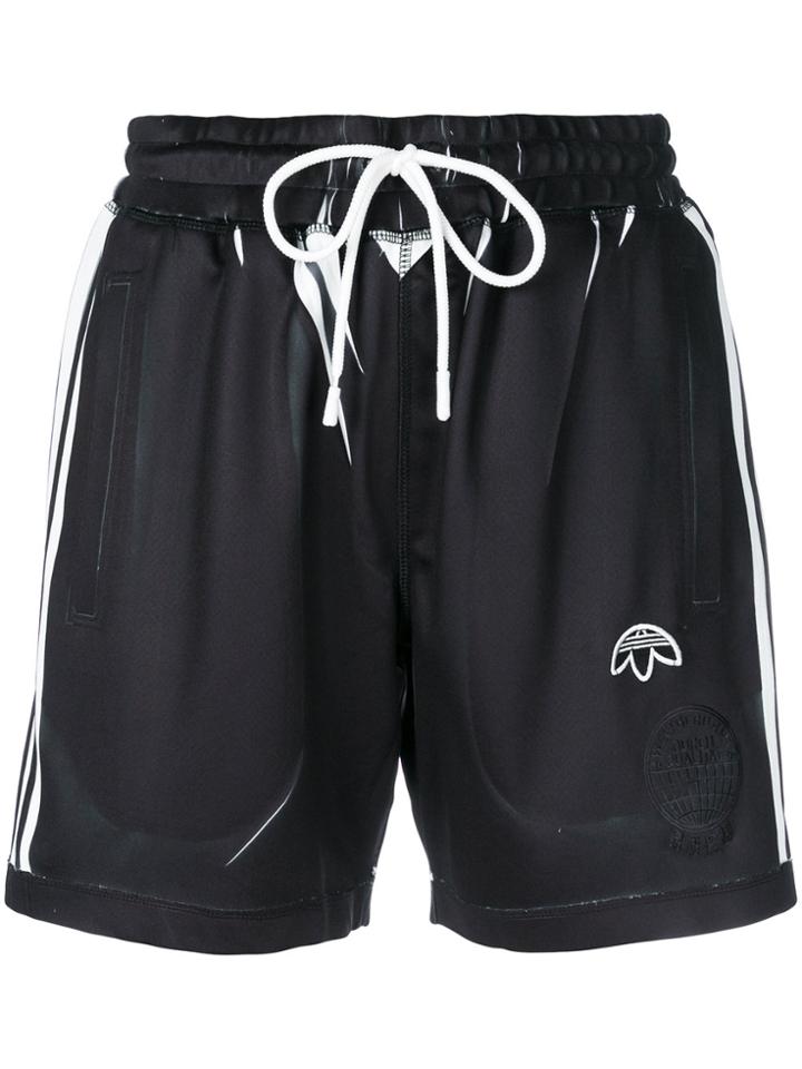 Adidas Originals By Alexander Wang Manufacturing Print Shorts - Black