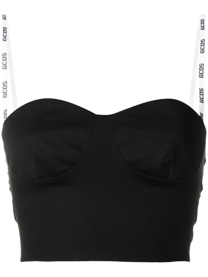 Gcds Bandeau Cropped Top - Black