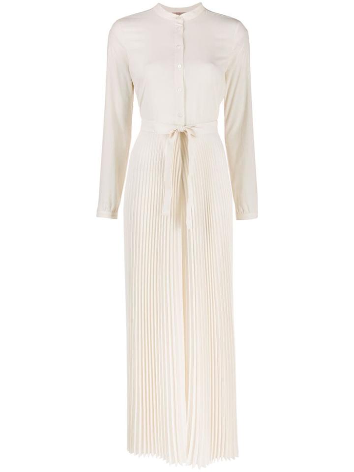 Twin-set Pleated White Dress - Neutrals