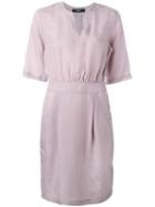 Diesel Belt Detail Shift Dress, Women's, Size: Small, Pink/purple, Cupro