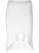 Givenchy Ruffled Hem Skirt, Women's, Size: M, White, Viscose/polyamide/spandex/elastane
