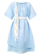 Renli Su Knotted Strap Dress, Women's, Size: Small, Blue, Linen/flax/cotton