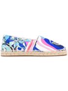 Emilio Pucci Coral And Sapphire Merida Print Espadrilles - Blue