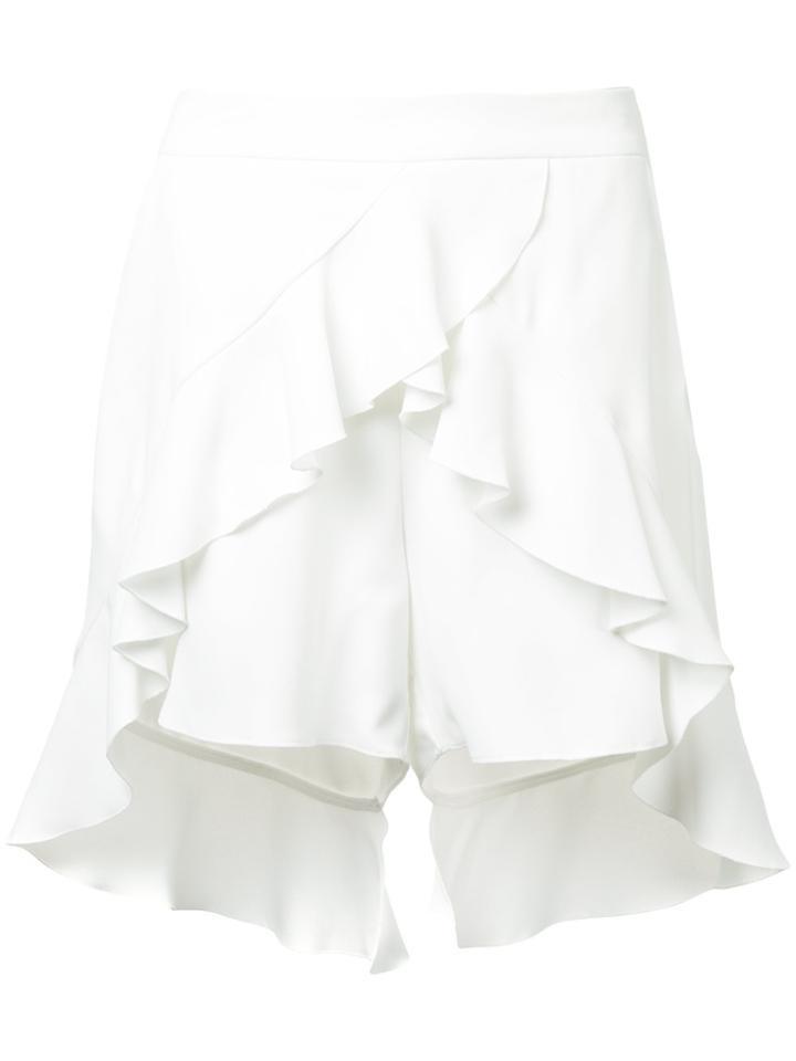 Goen.j Ruffled Slit Shorts - White