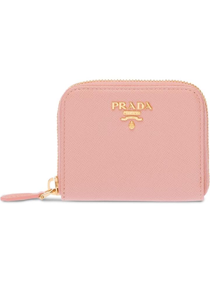 Prada Saffiano Leather Coin Purse - Pink