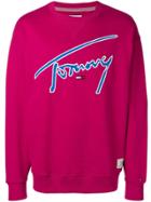 Tommy Jeans Signature Logo Sweatshirt - Pink