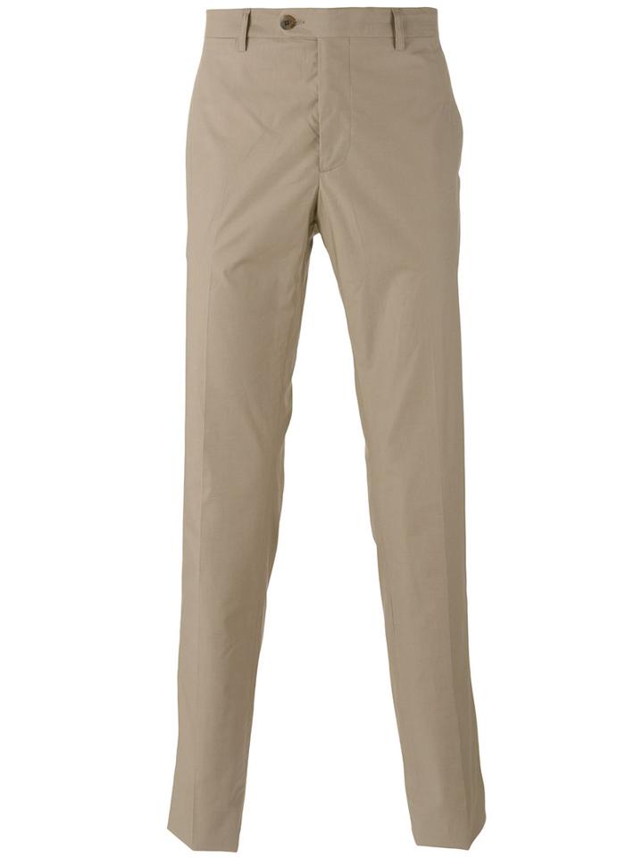 Etro Slim-fit Chinos, Men's, Size: 48, Nude/neutrals, Cotton/spandex/elastane