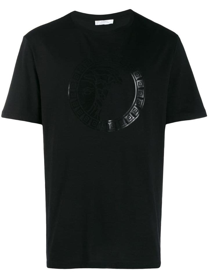 Versace Collection Logo Print Crew Neck T-shirt - Black