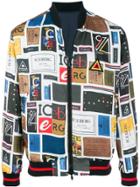 Iceberg Contrast Logo Panel Bomber Jacket - Multicolour