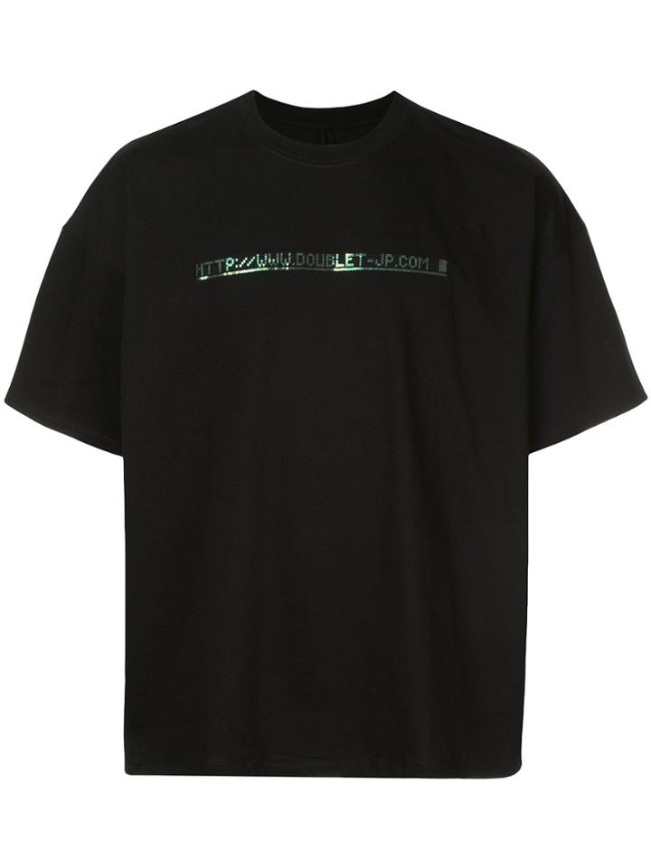 Doublet Sequined Detail T-shirt - Black