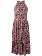Michael Kors Collection Floral Print Midi Dress - Pink