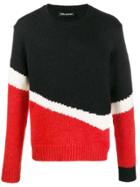 Neil Barrett Colour Block Knitted Jumper - Black