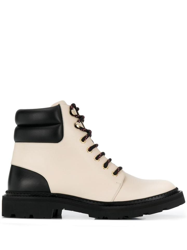 Bally Ganya Lace-up Boots - White
