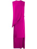 Esteban Cortazar Wrap Flamenco Jersey Dress - Pink