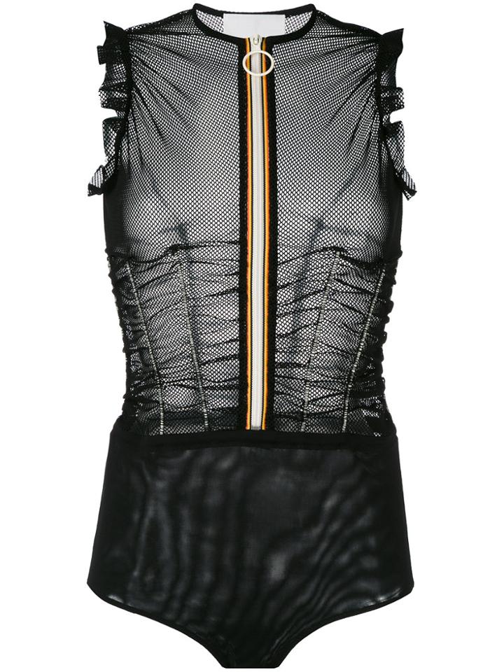 Maison Margiela Mesh Zip Top - Black