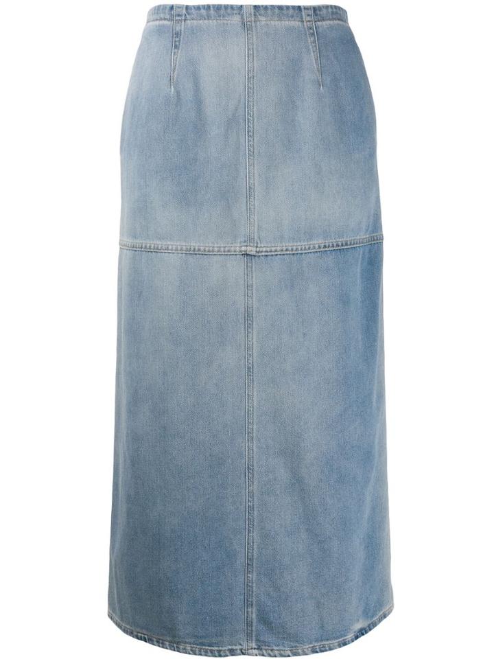 Mm6 Maison Margiela Denim Midi Skirt - Blue