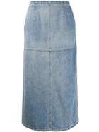Mm6 Maison Margiela Denim Midi Skirt - Blue
