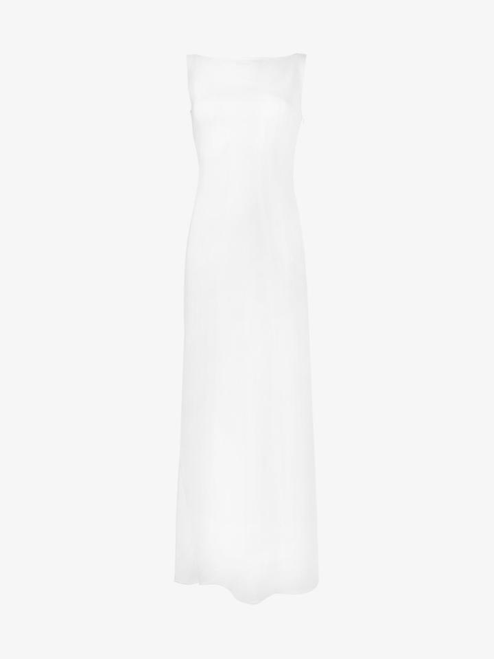 Osman Charlize Sleeveless Gown, Women's, Size: 10, Nude/neutrals, Viscose/acetate/spandex/elastane