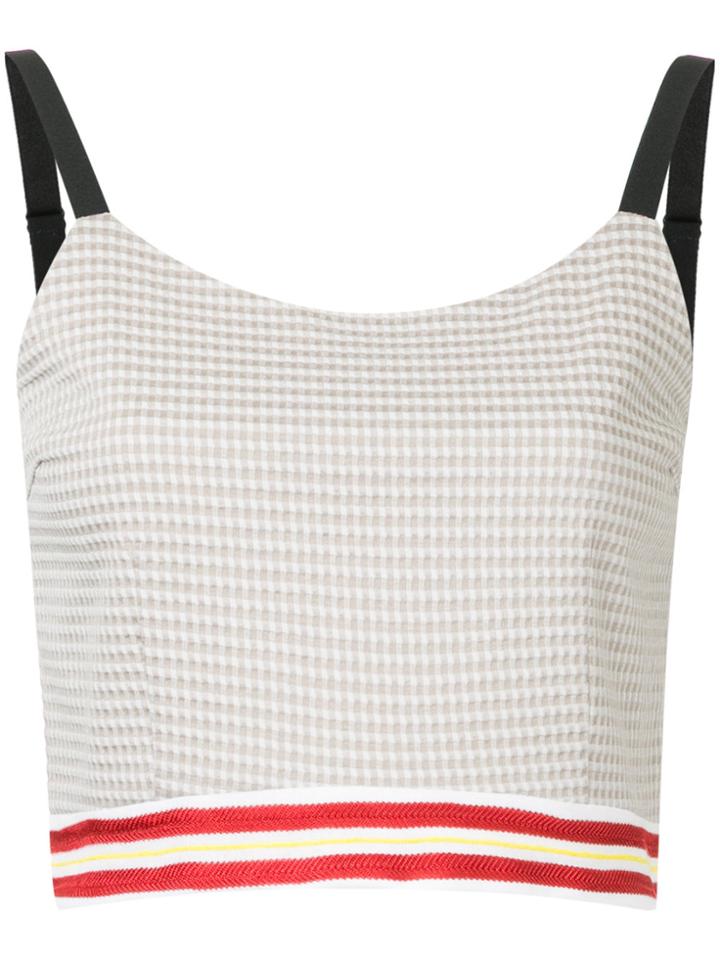 Tu Es Mon Trésor Gingham Camisole - Grey