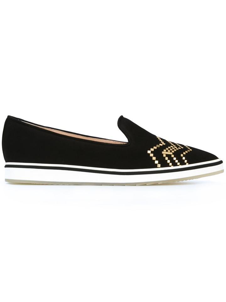 Nicholas Kirkwood Embellished Chevron Slippers