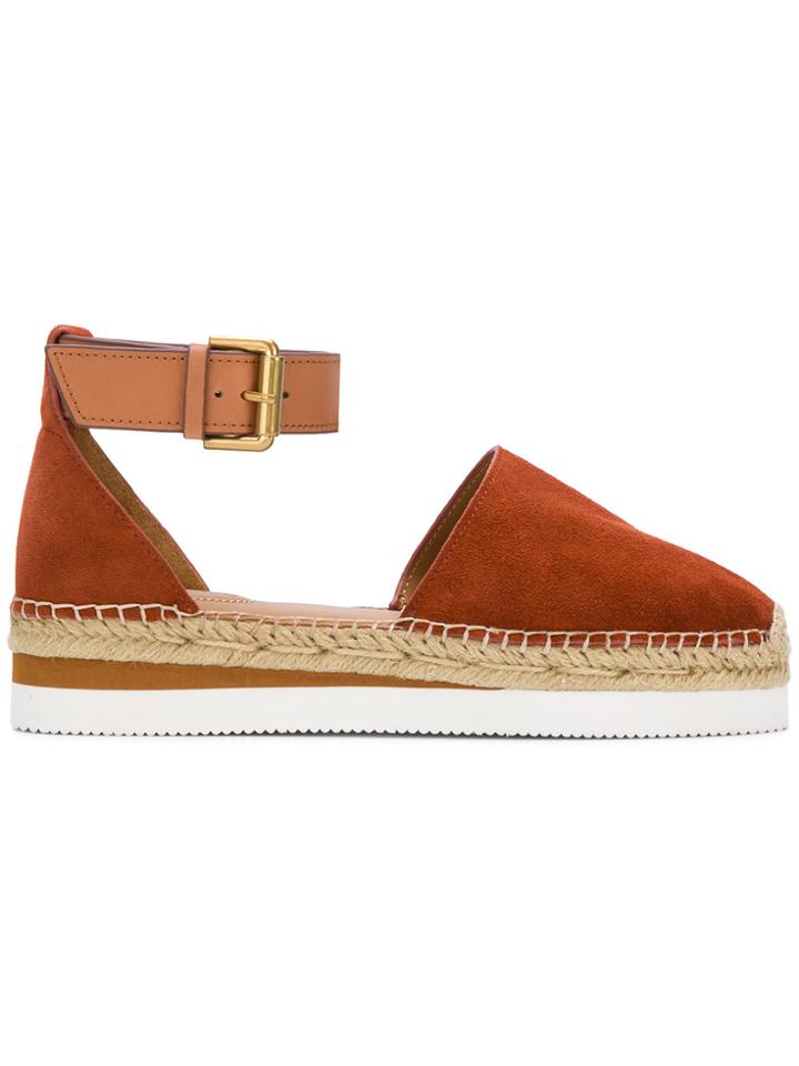See By Chloé Platform Espadrilles - Brown