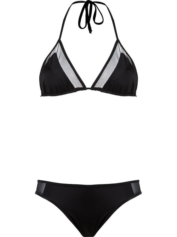 Brigitte Triangle Bikini Set, Women's, Size: Medium, Black, Polyamide/spandex/elastane