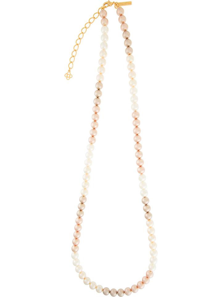 Oscar De La Renta Long Beaded Necklace - Metallic