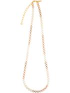 Oscar De La Renta Long Beaded Necklace - Metallic