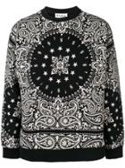 Études Racing Bandana Print Sweater - Black