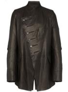 Ann Demeulemeester Mandarin Collar Asymmetric Jacket - Black