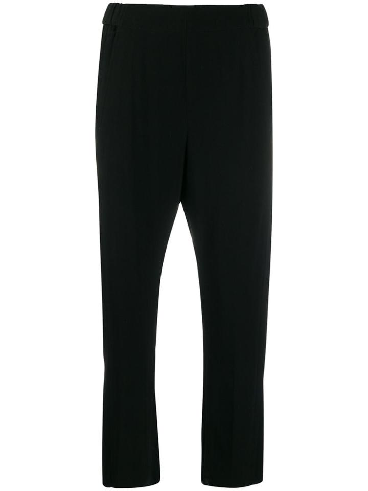 Ann Demeulemeester High Waist Cropped Trousers - Black