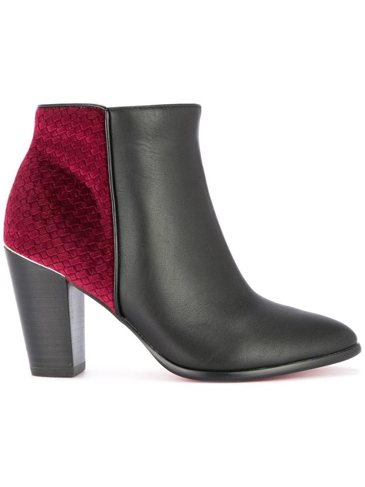 Loveless Velvet Panel Boots - Black