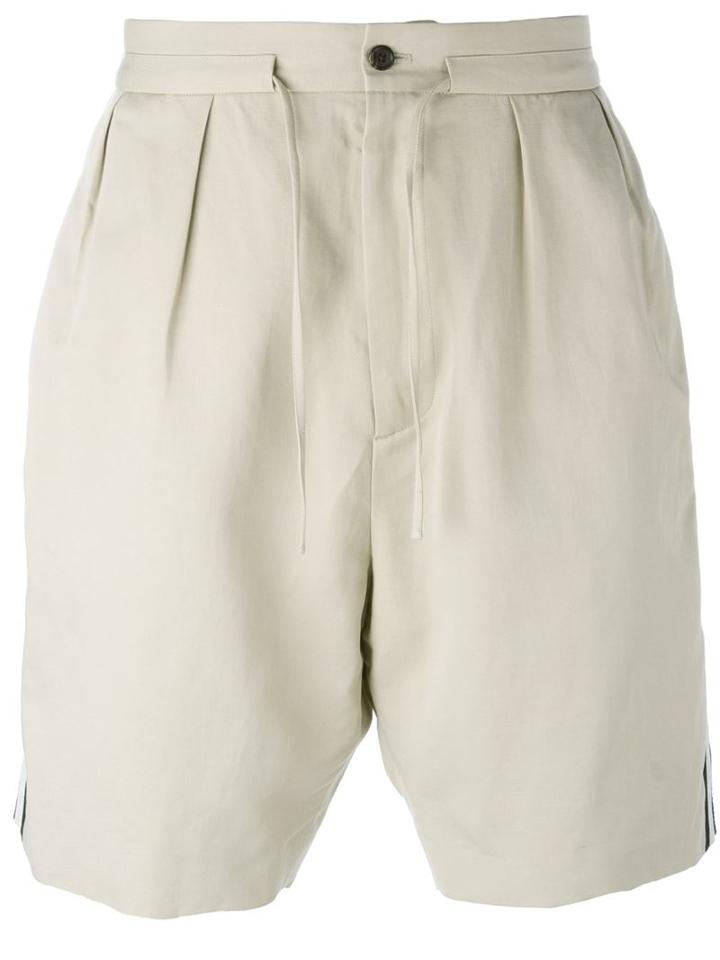 Ports 1961 Side Striped Shorts, Men's, Size: 48, Nude/neutrals, Silk/cotton/linen/flax/viscose
