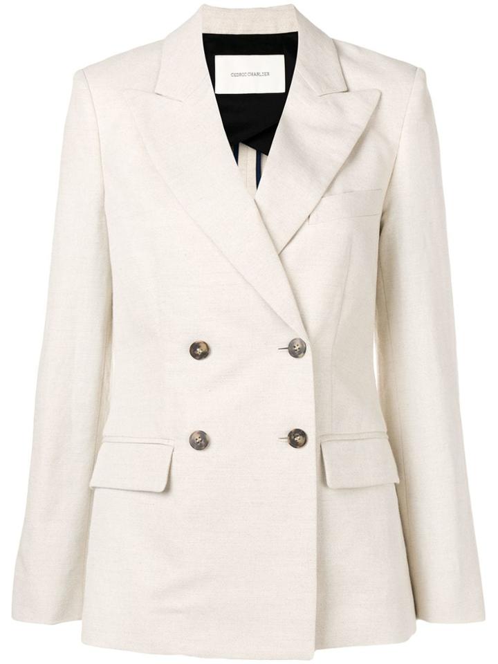 Cédric Charlier Double Breasted Blazer - White