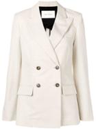 Cédric Charlier Double Breasted Blazer - White